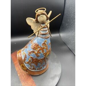 Angel Ceramic Figurine With Brass? Halo Home Display Decoration